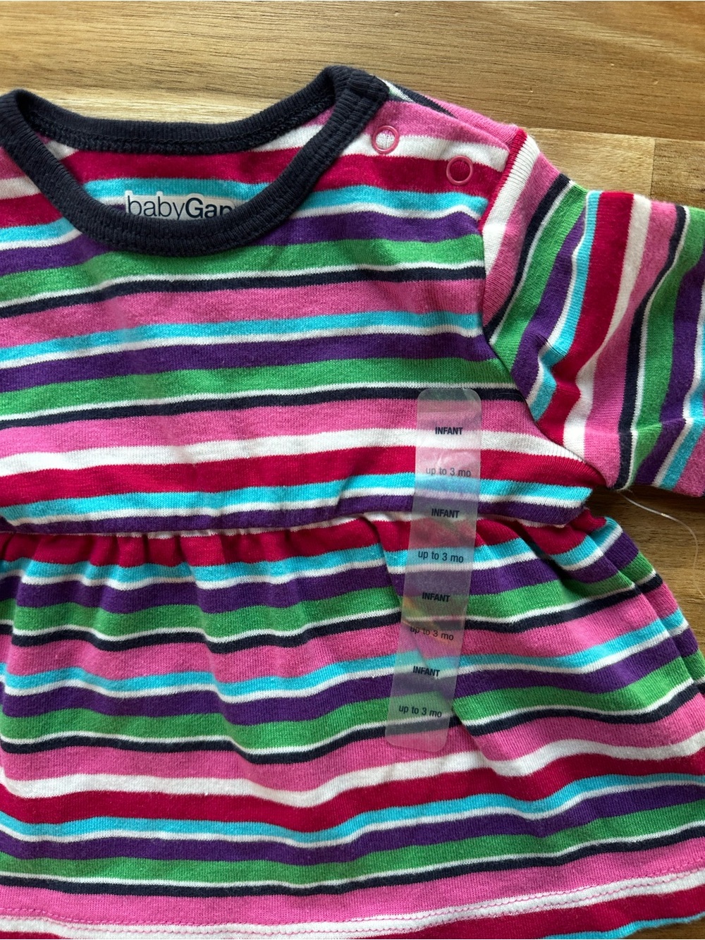 babyGap Y2K Striped Infant Dress - Pink, Green, Purple, Teal